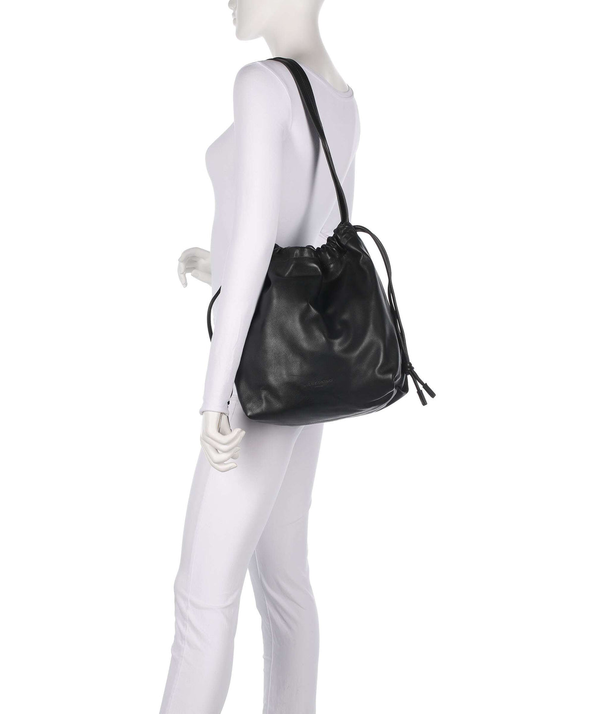 Liebeskind Lya Sheep Natural M Bucket bag black