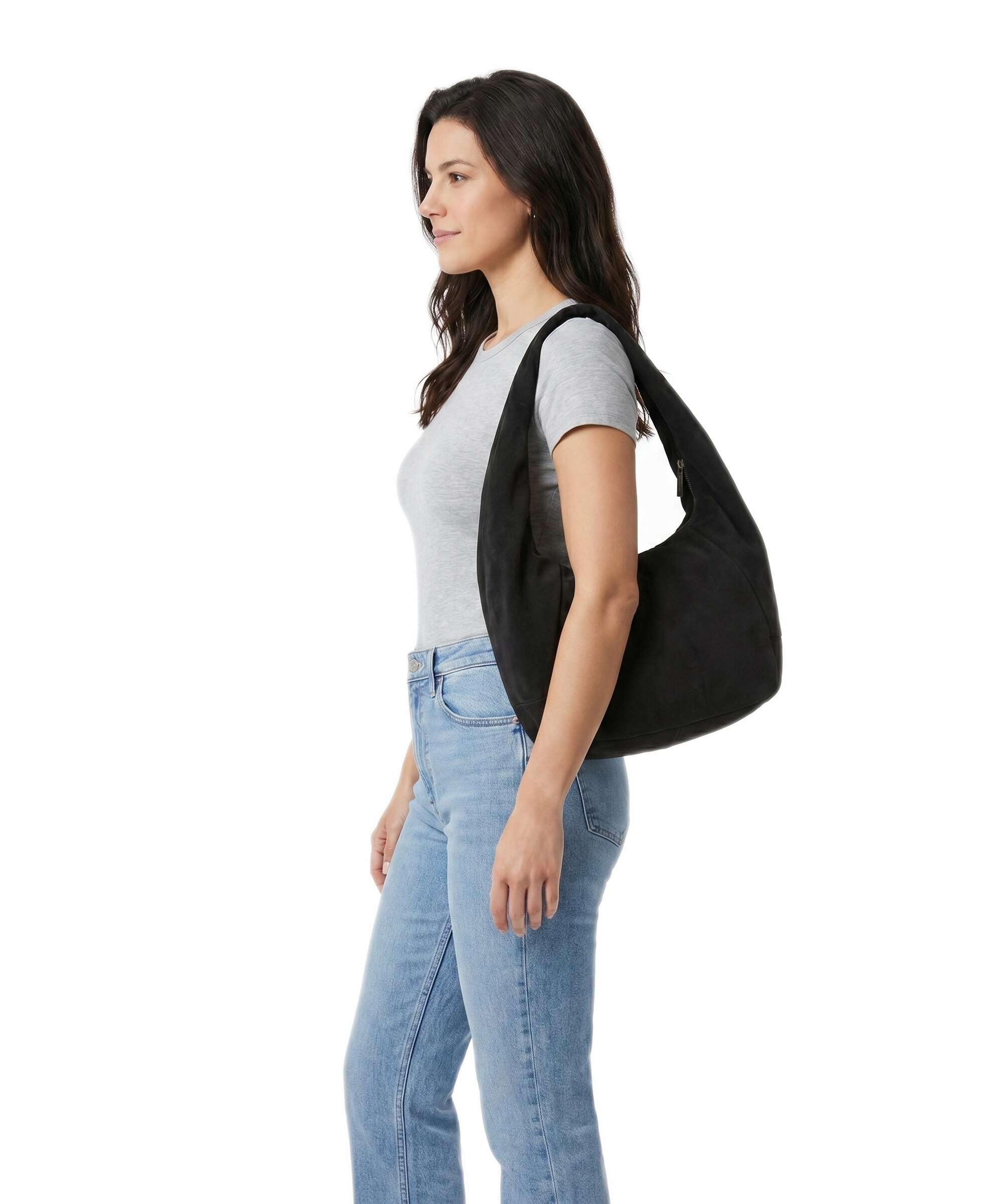 Liebeskind Farrah II Suede M Hobo bag deep soil