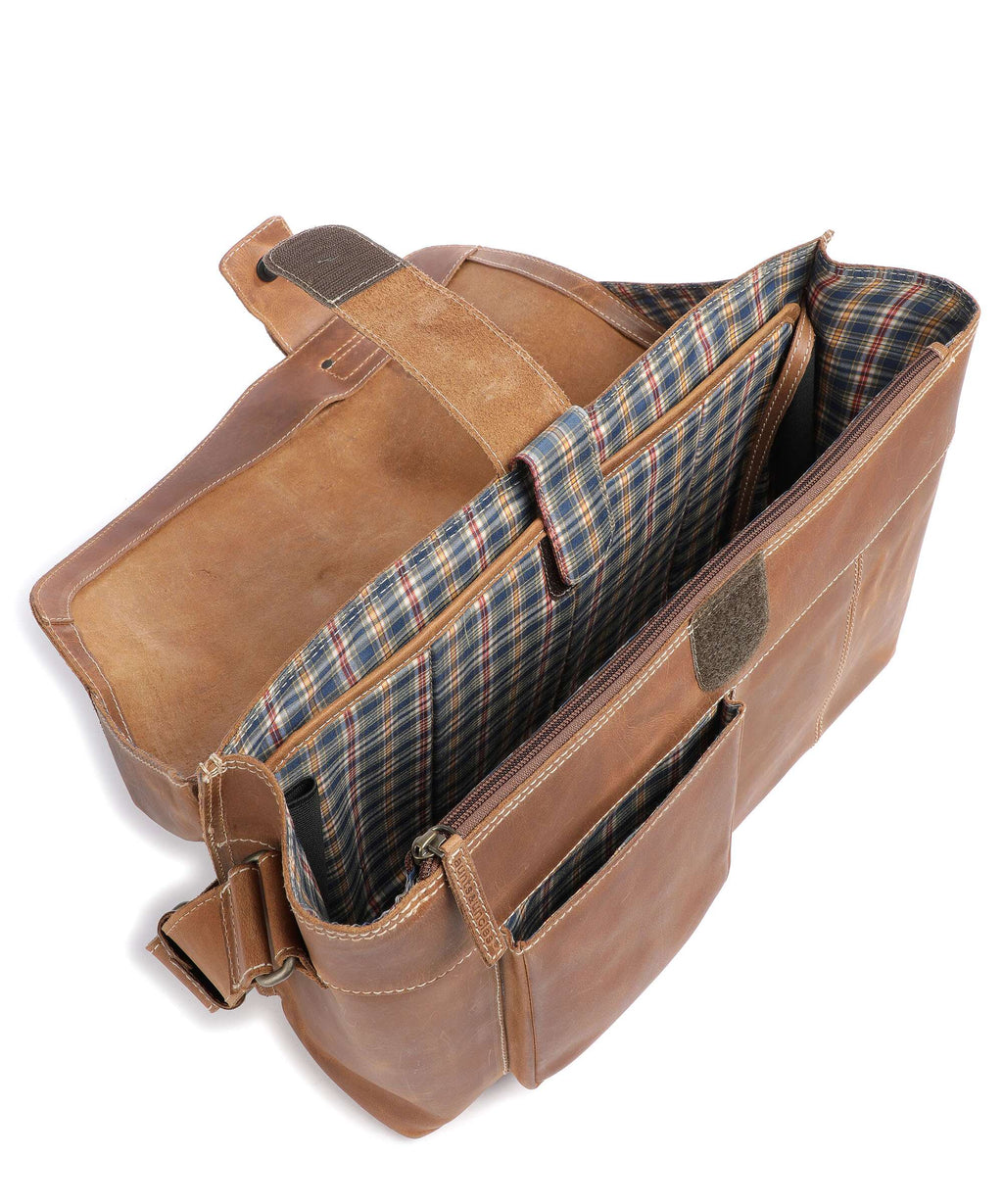 Aunts & Uncles Hunter Big Judd Briefcase vintage tan