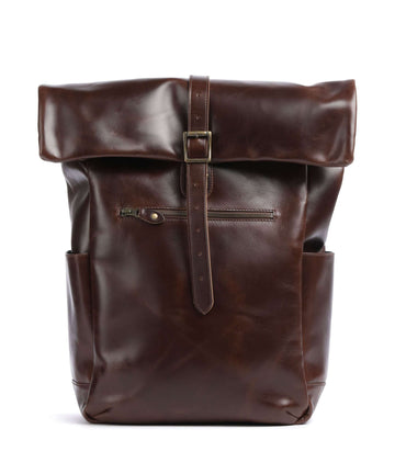 Buckle & Seam Crazy Horse Norman Batoh s chlopní brown/blue