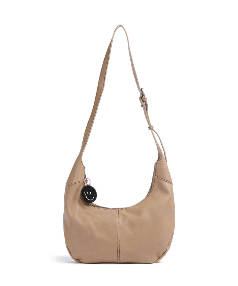 FredsBruder Take A Smile Big Hobo bag milk coffee