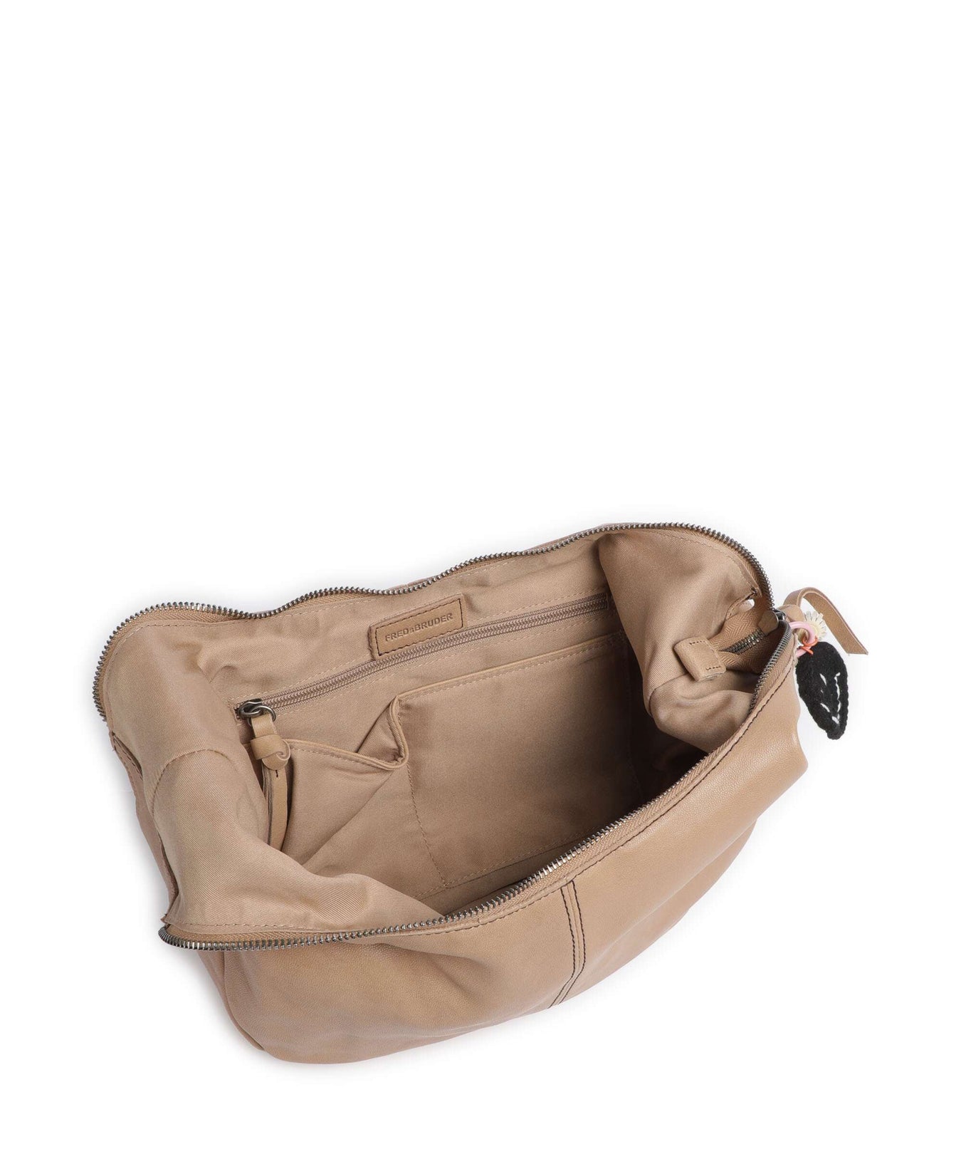 FredsBruder Take A Smile Hobo bag milk coffee