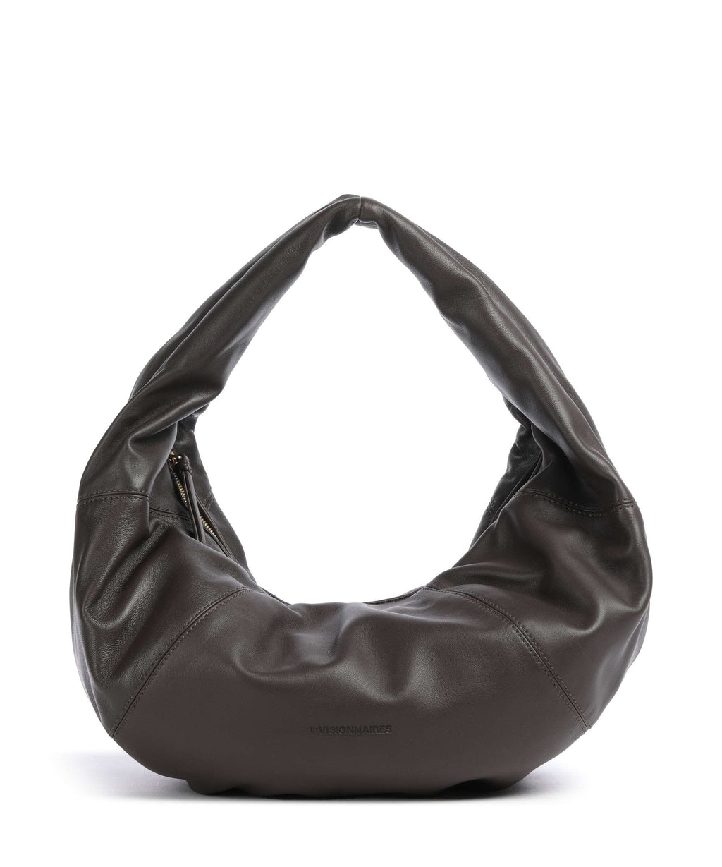 Les Visionnaires Greta Icon Silky Hobo bag chocolate brown