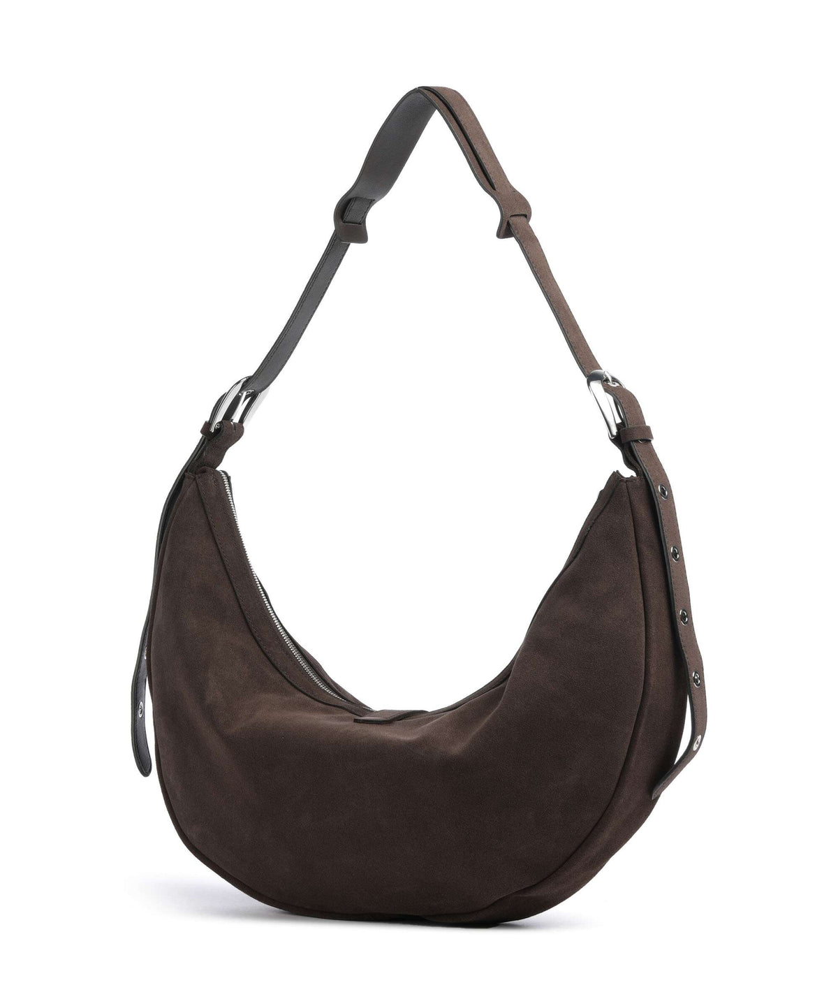 Les Visionnaires Enya Rebel Cozy Hobo bag dark brown