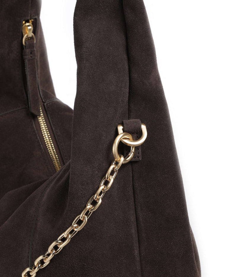 Les Visionnaires Jade Cozy Chain Hobo bag dark brown