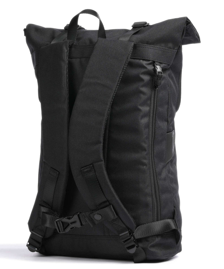 Doughnut Glossy Blocking Christopher Rolltop backpack black/red