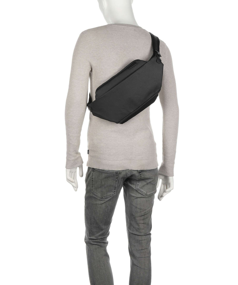 Côte&Ciel Coated Canvas Isarau Fanny pack black