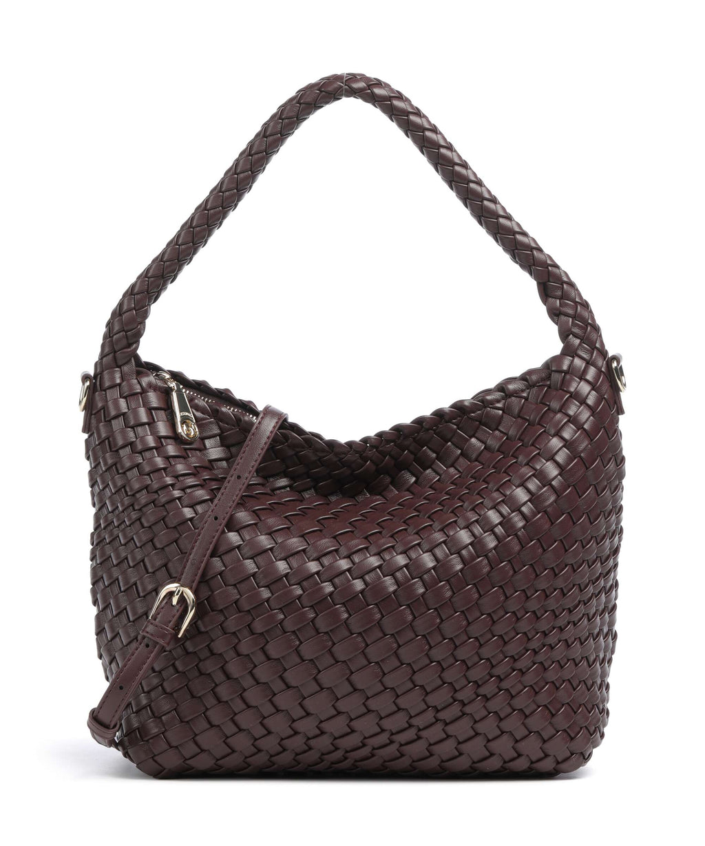 Dune London Deliberate M Bucket bag burgundy