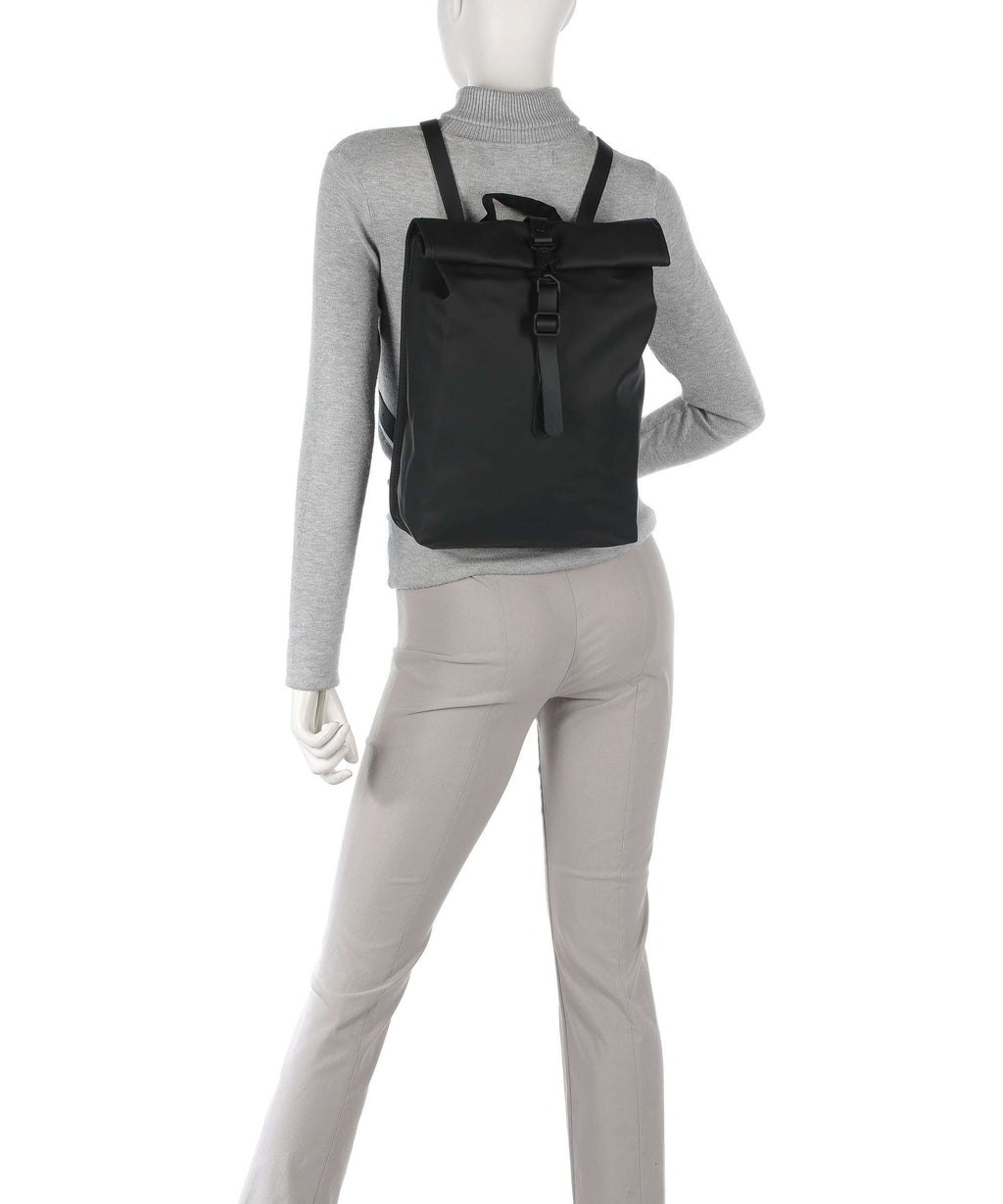 Rains Mini Rolltop backpack black