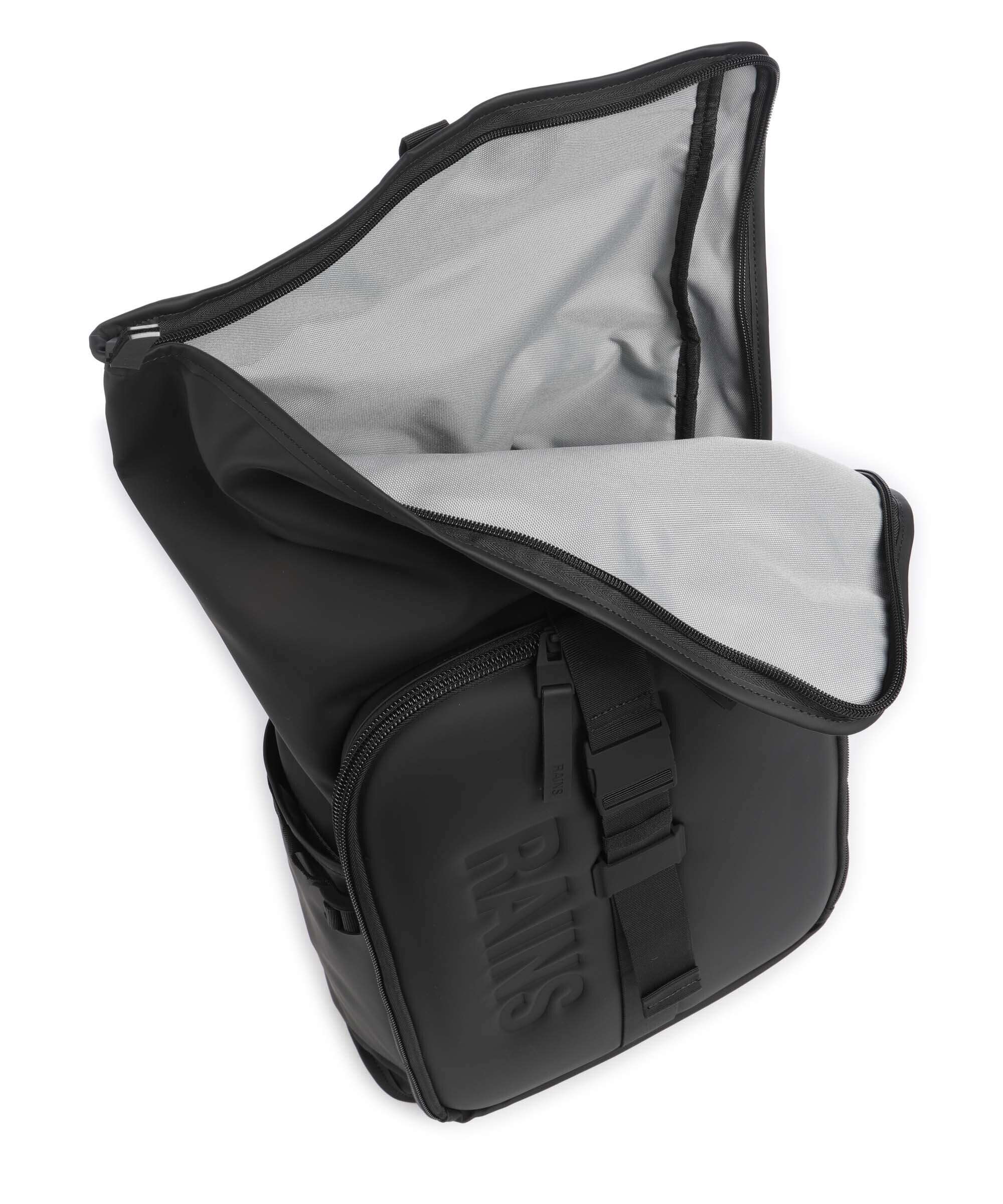 Rains Texel Moulded Rolltop backpack black