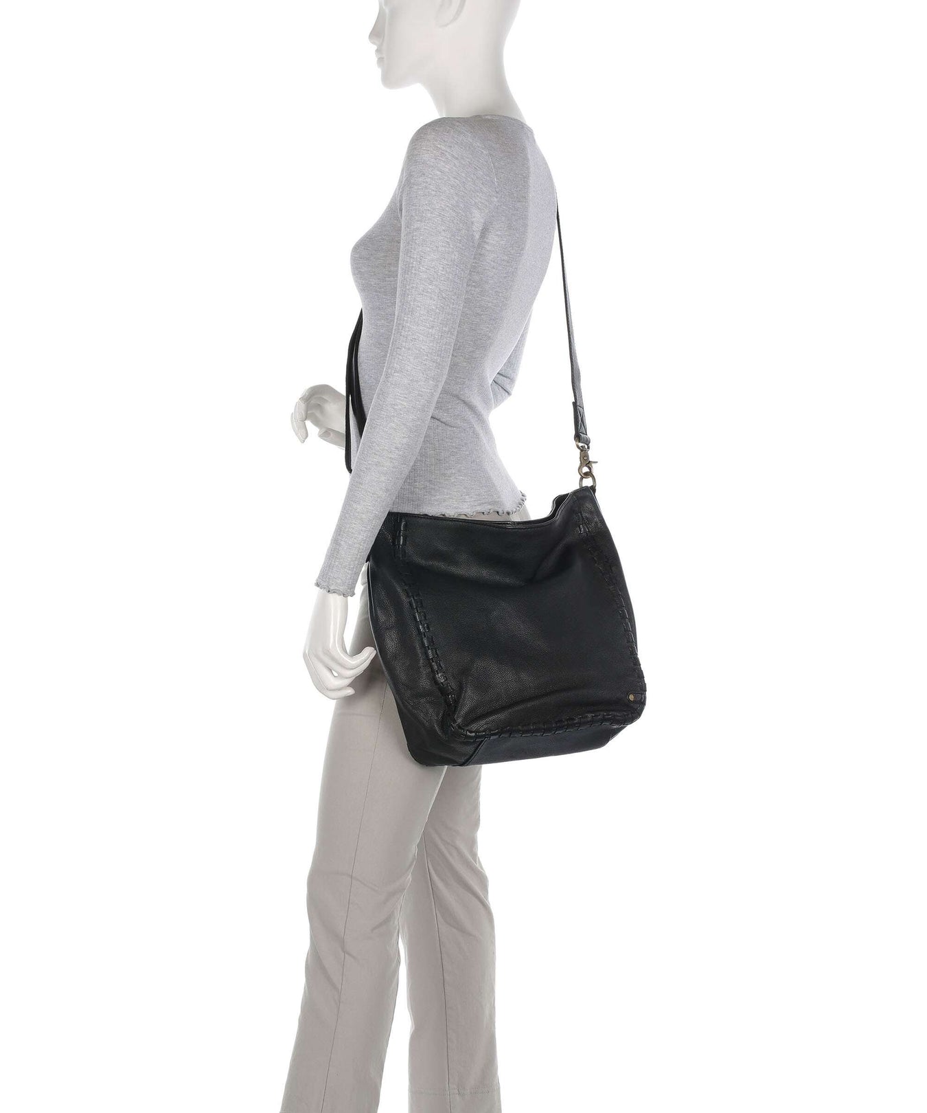 Depeche Tailors Stitch Shoulder bag black