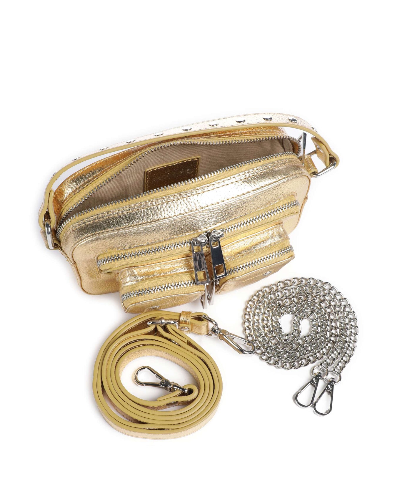 Núnoo Metallic Helena Crossbody bag light gold