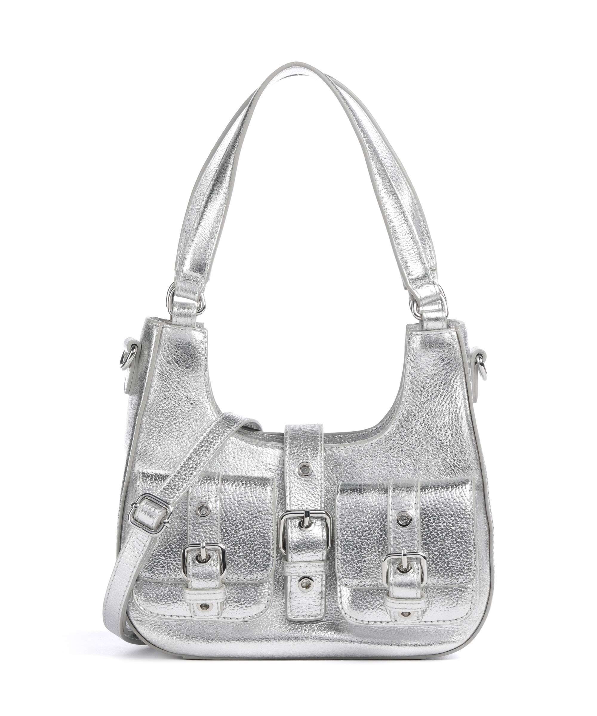 Núnoo Metallic Small Alva Shoulder bag silver