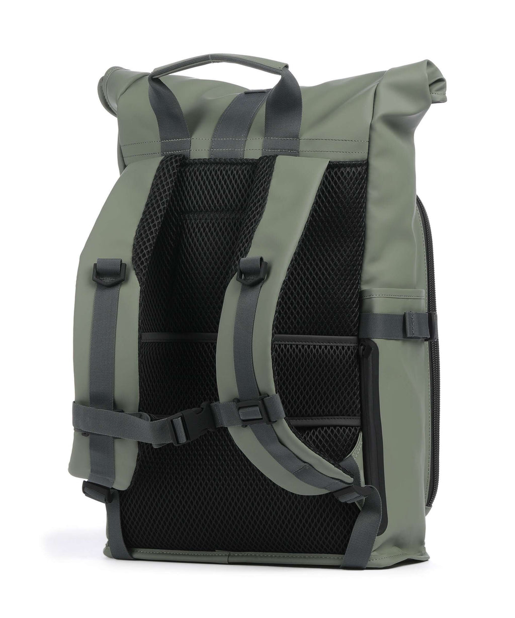 Rains Texel Moulded Rolltop backpack well