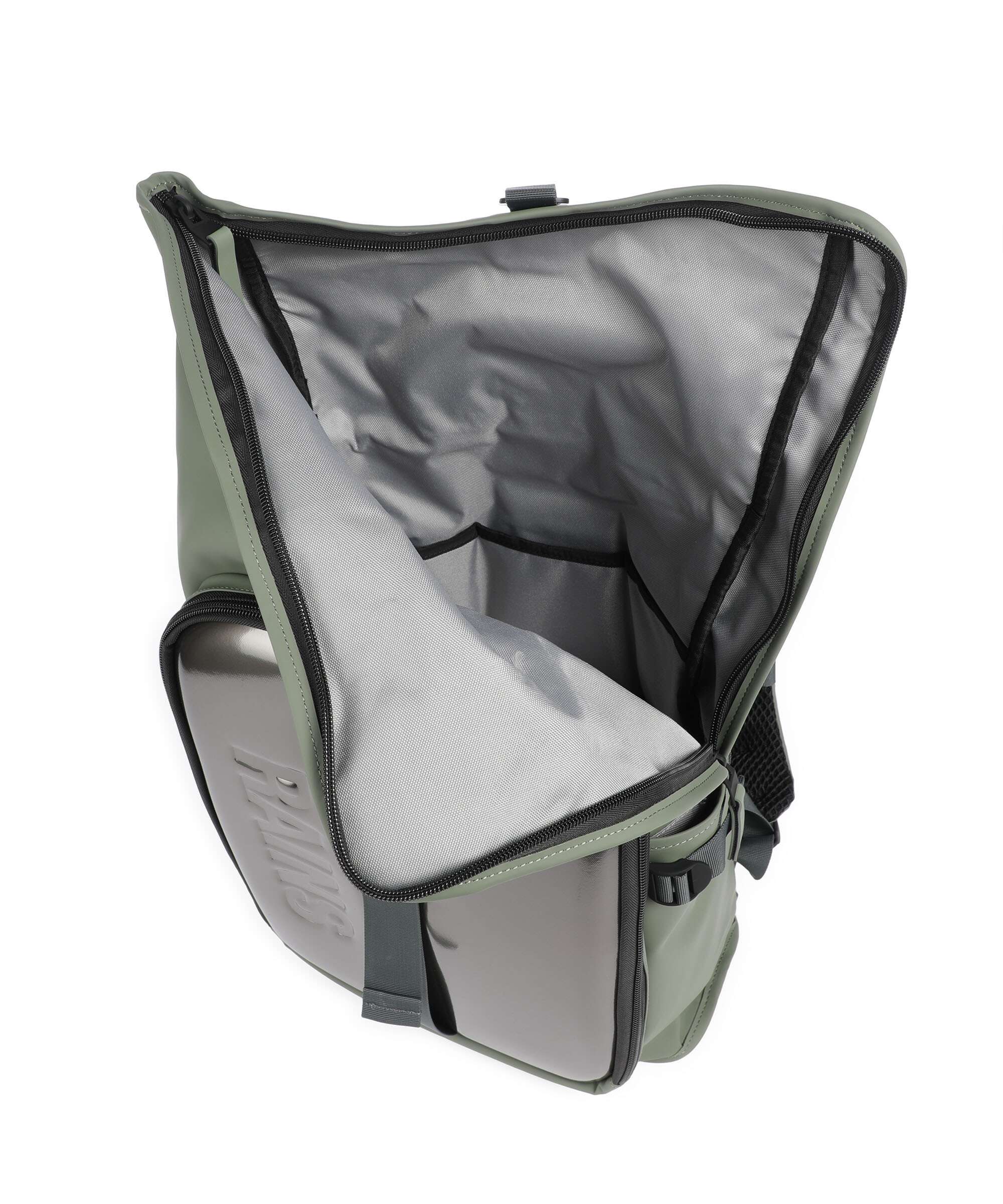 Rains Texel Moulded Rolltop backpack well