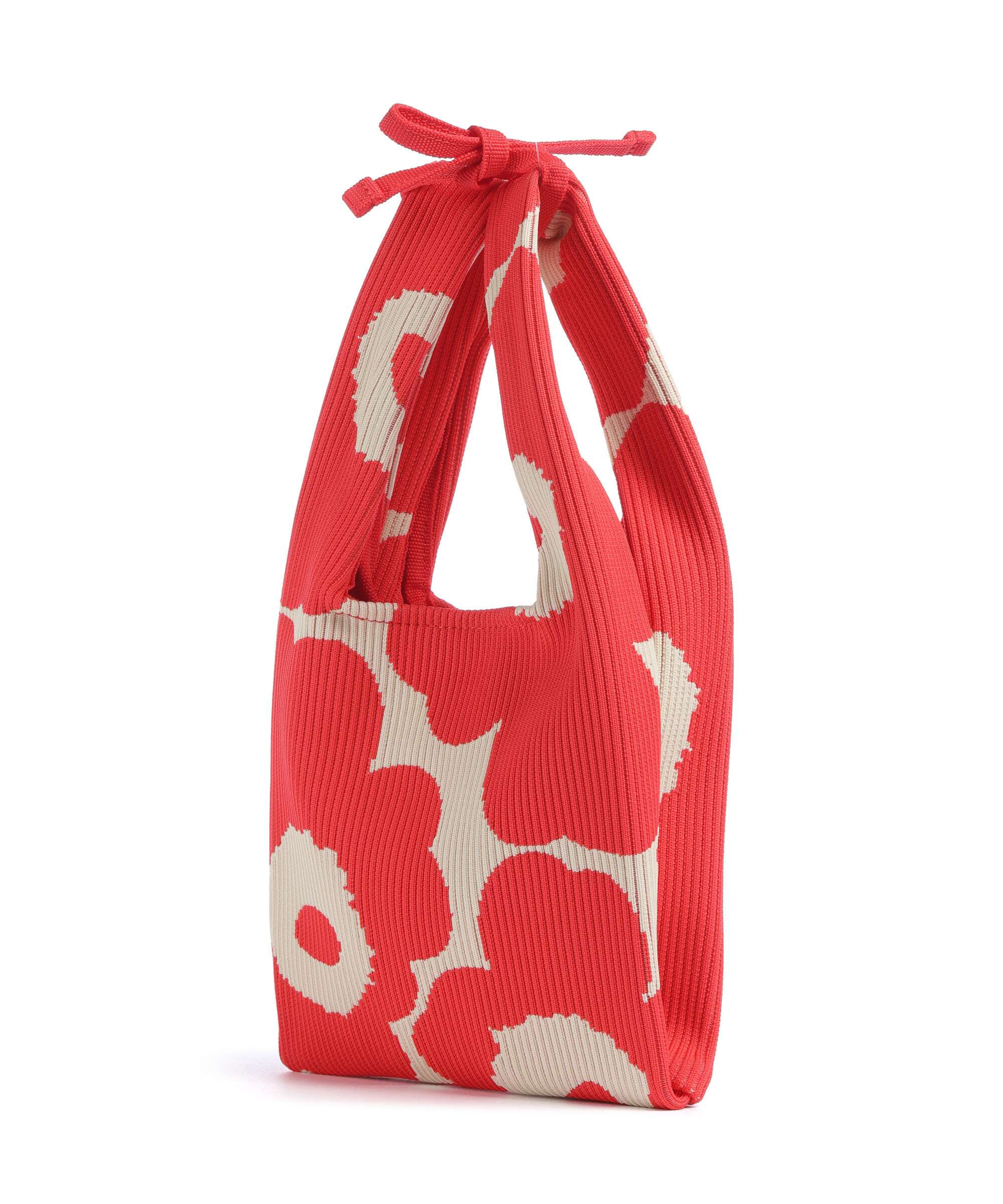 Marimekko Knitted Unikko Handbag pink/beige