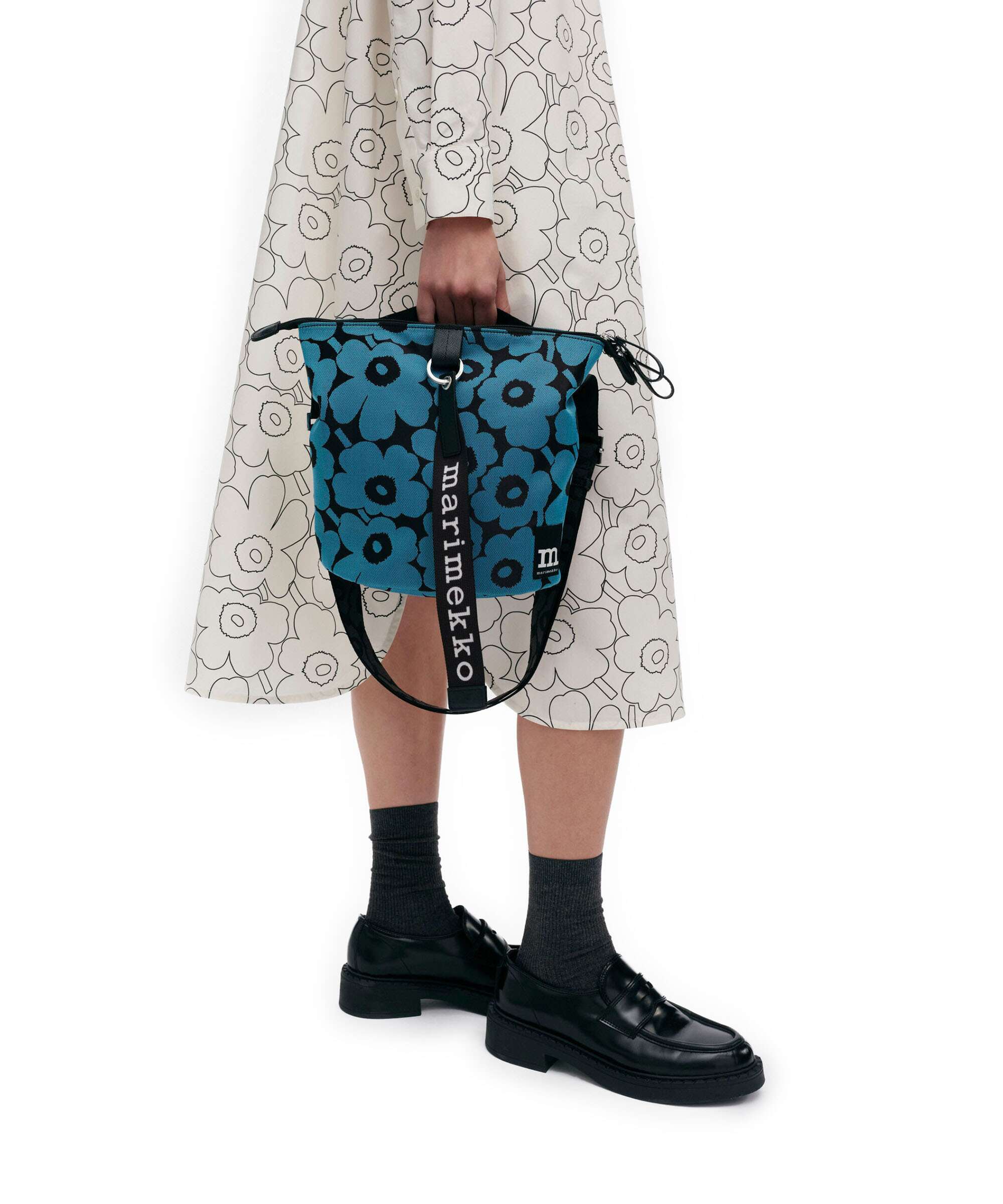 Marimekko Carry All Unikko Crossbody bag blue/black