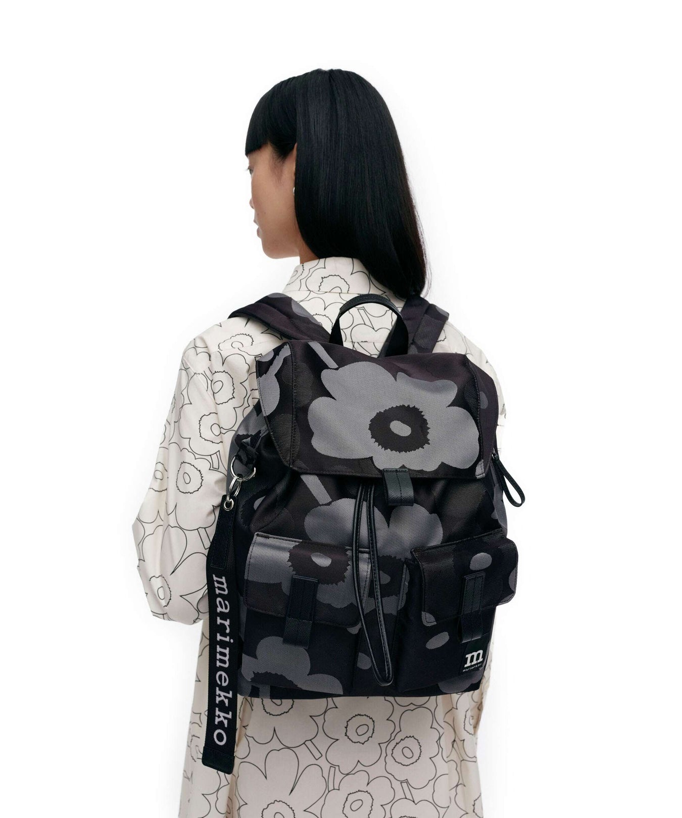 Marimekko Unikko Everything L Backpack grey/dark grey/black