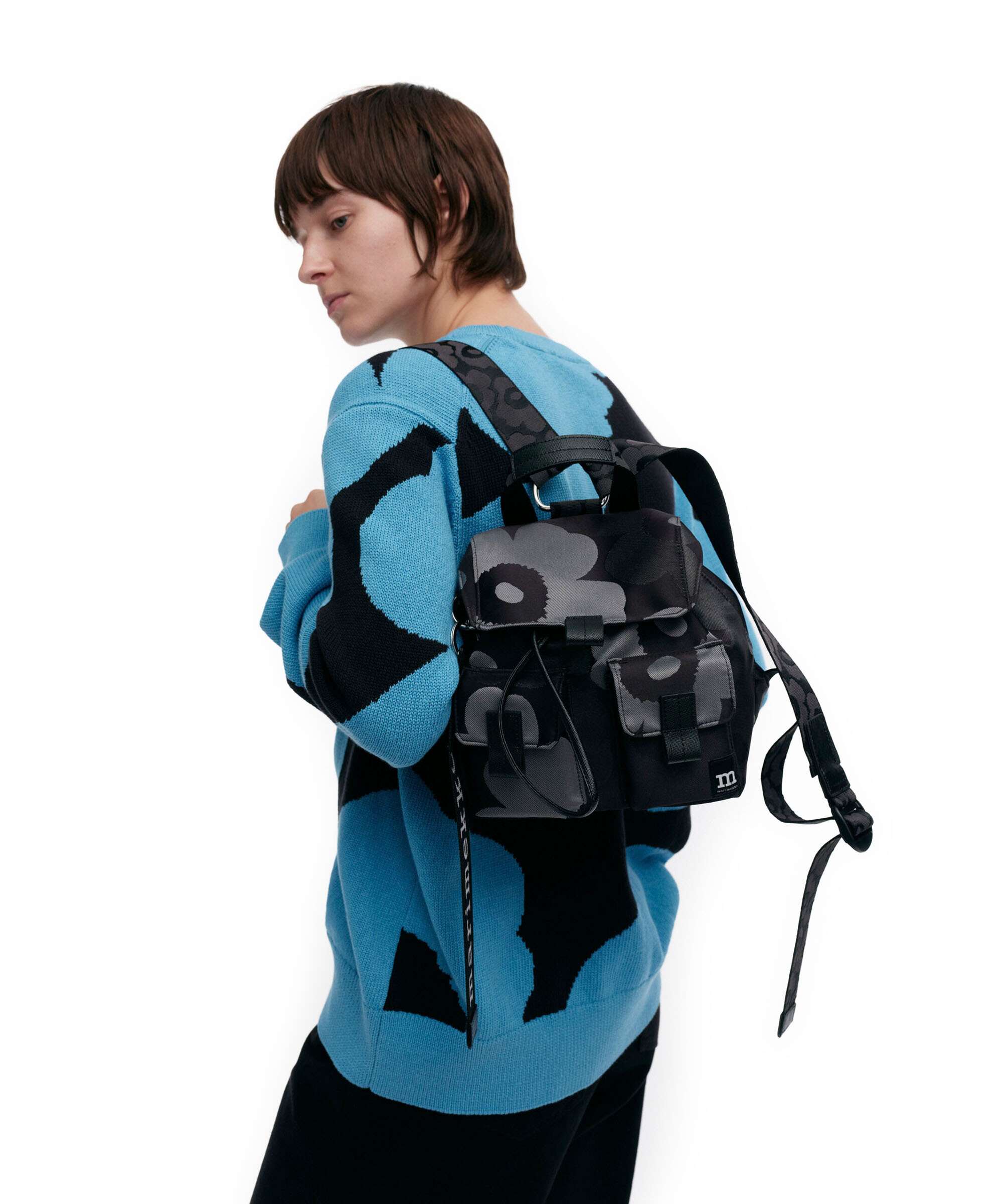 Marimekko Everything Unikko S Backpack grey/dark grey/black