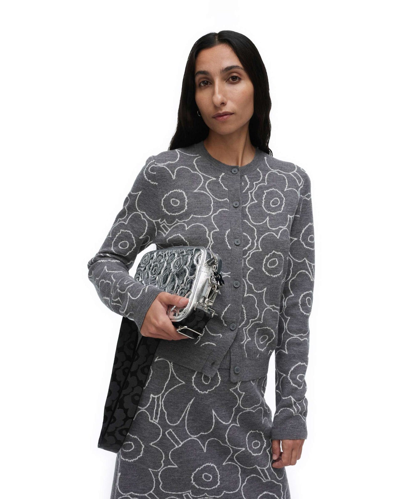 Marimekko Unikko Soft Gratha Crossbody bag silver