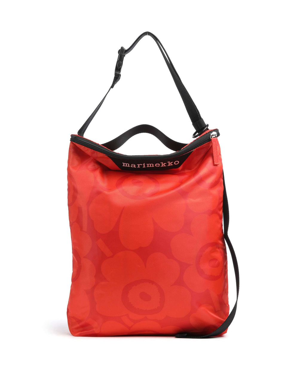 Marimekko Neat Unikko M Hobo bag red