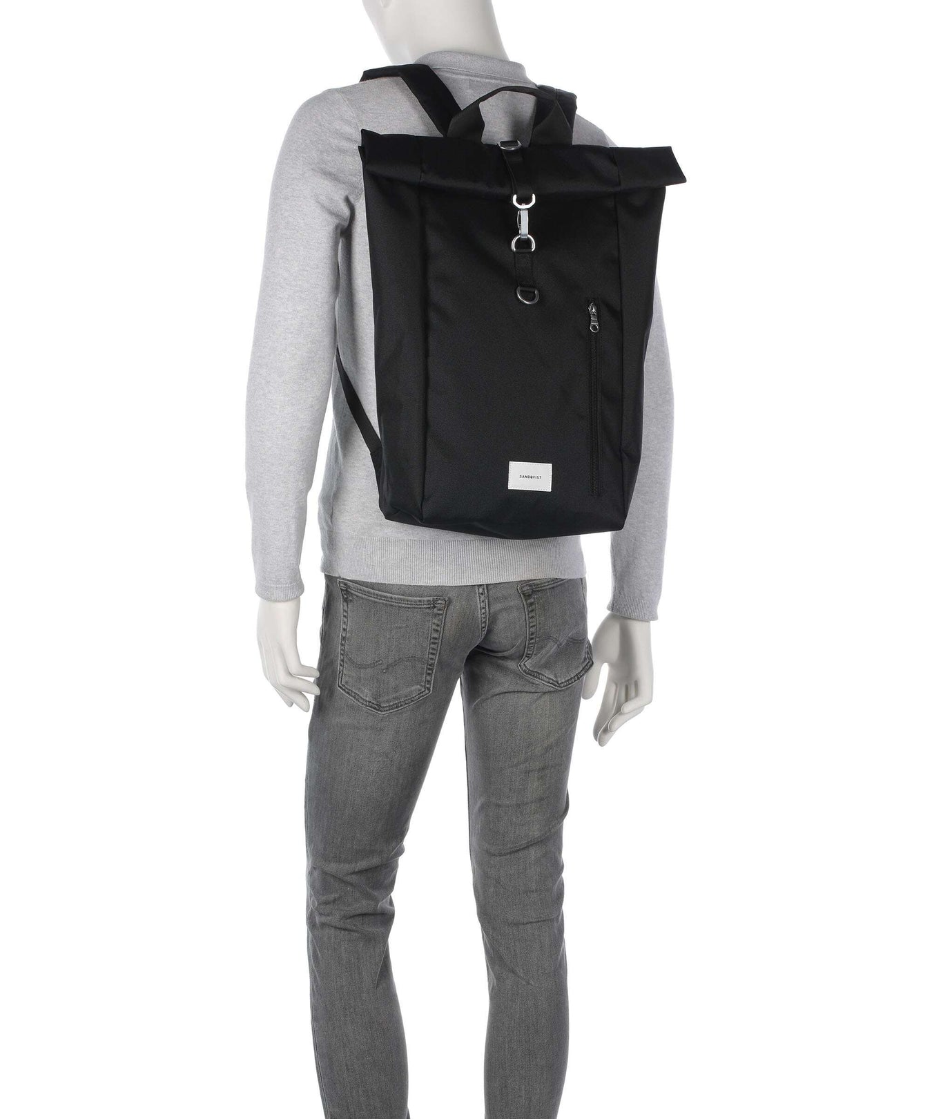 Sandqvist Ground L Rolltop backpack black