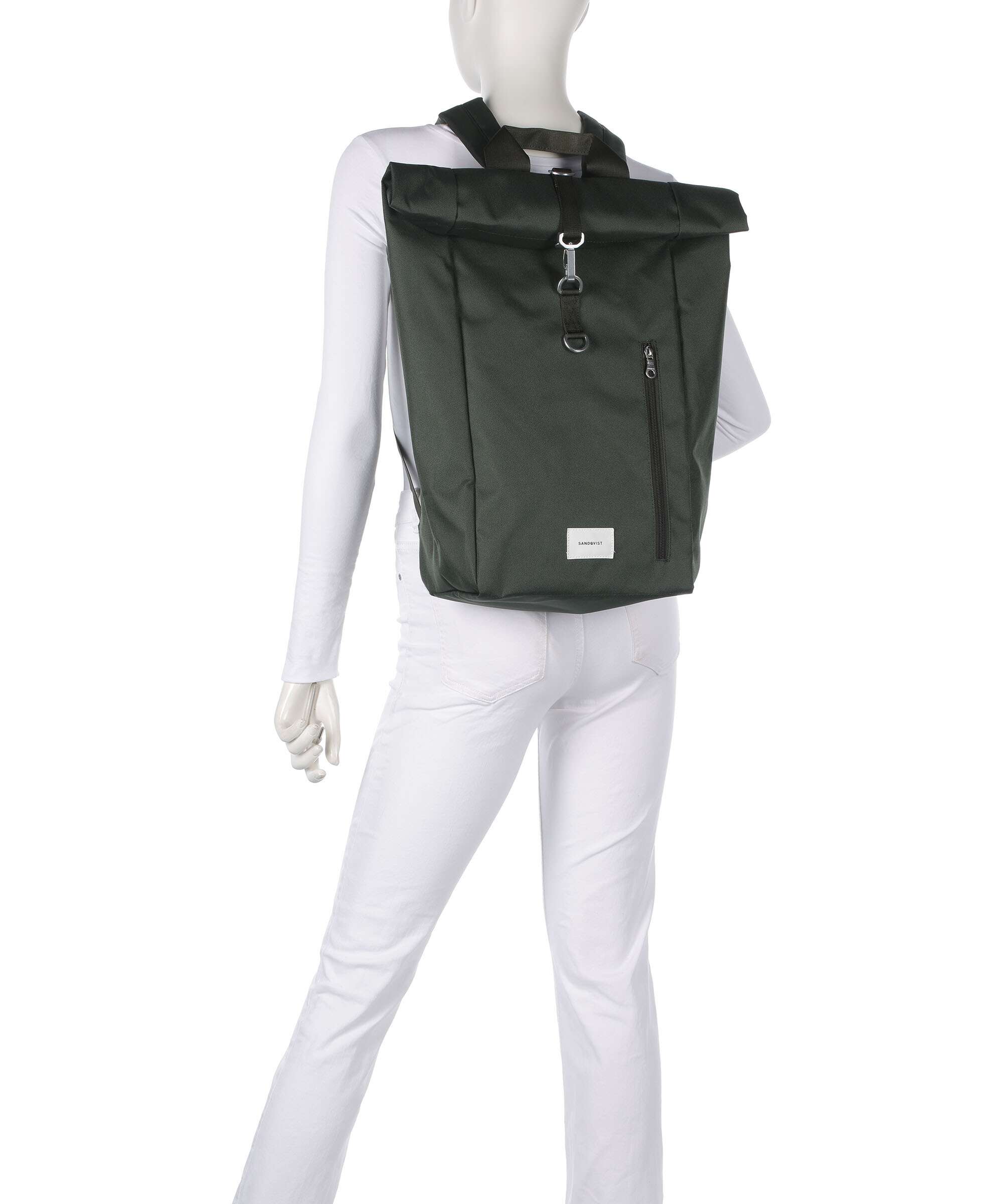Sandqvist Ground L Rolltop backpack dawn green
