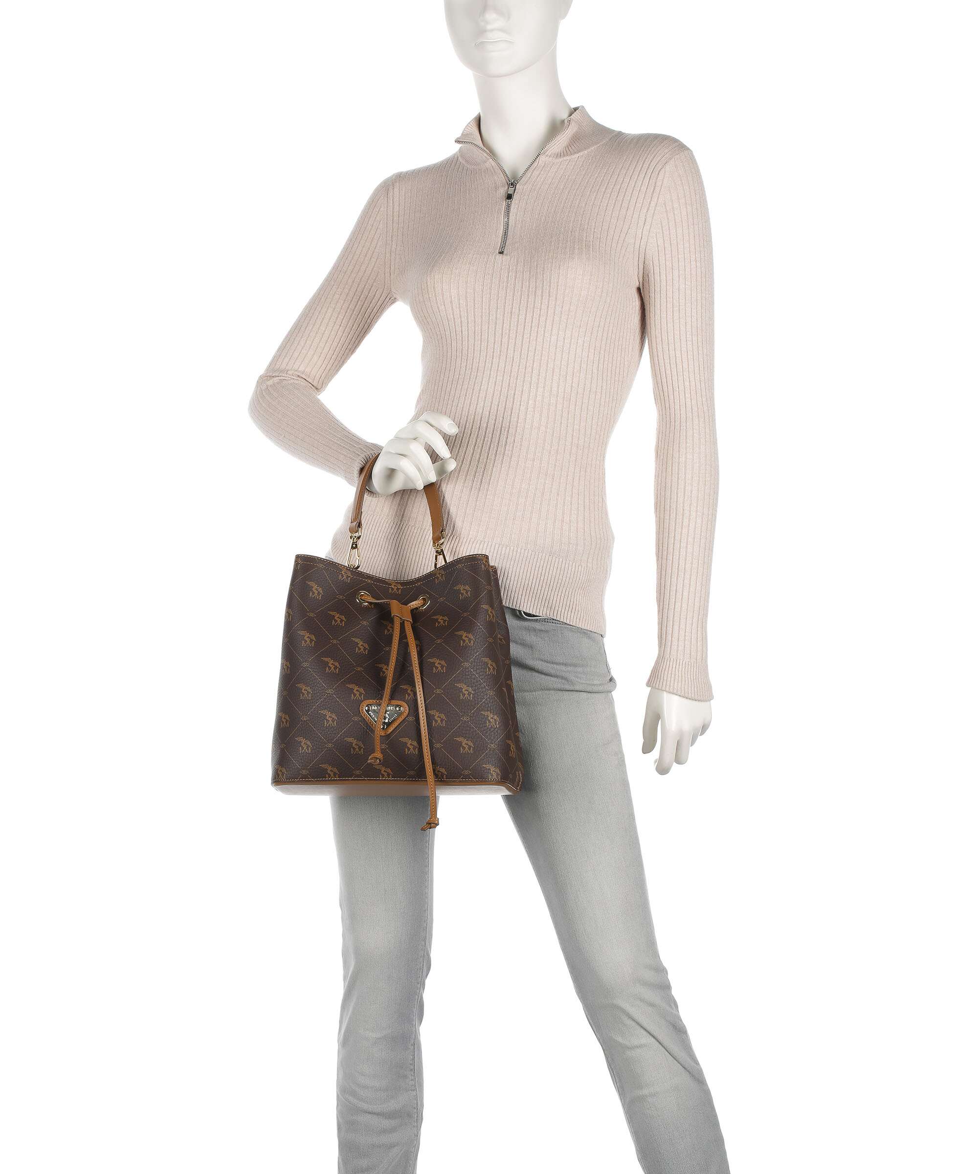 Maison Mollerus Pecarus Grabs Bucket bag soft braun