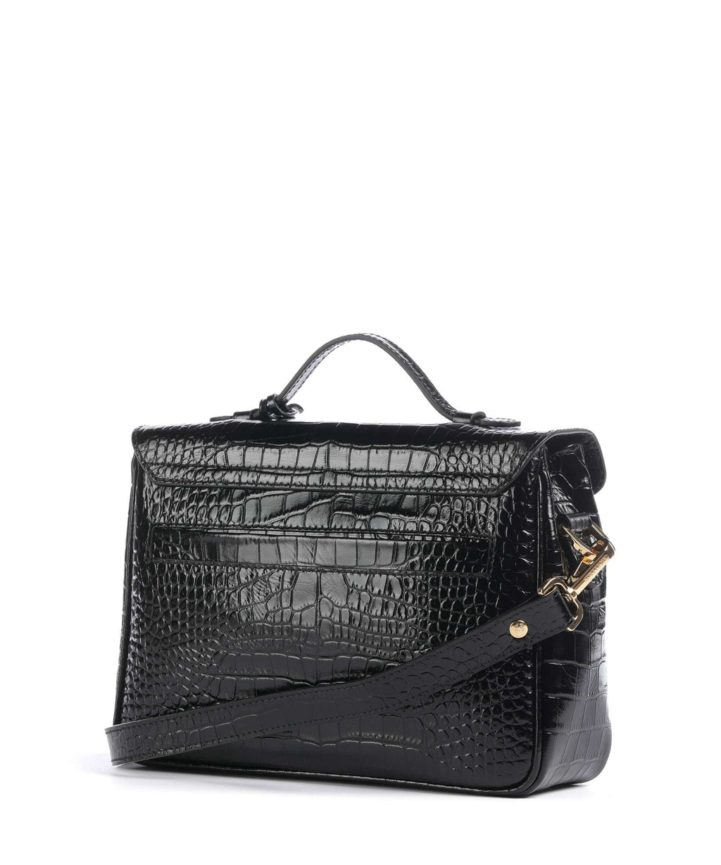 Maison Mollerus Croco Marly Handbag classic schwarz