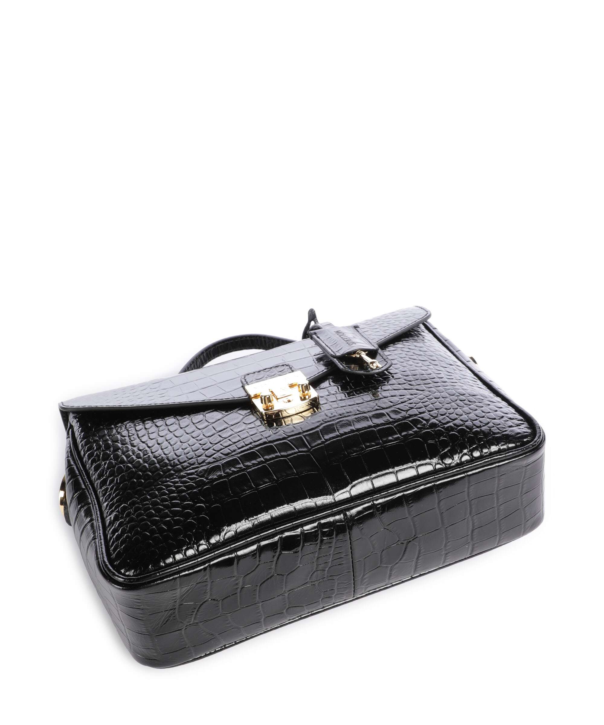 Maison Mollerus Croco Marly Crossbody bag classic schwarz