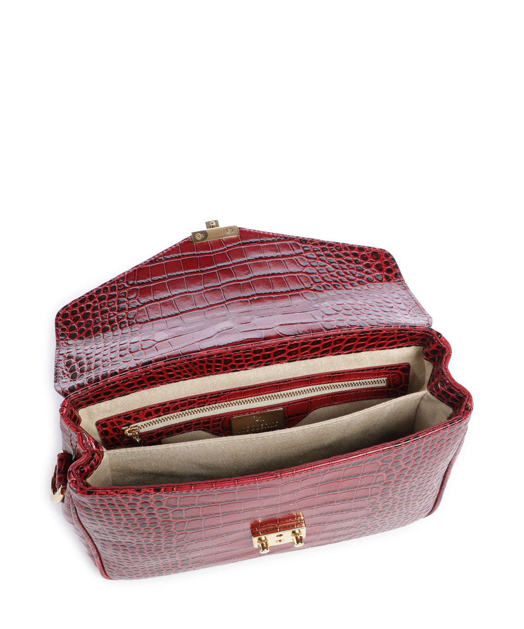 Maison Mollerus Croco Marly Handbag antique rot