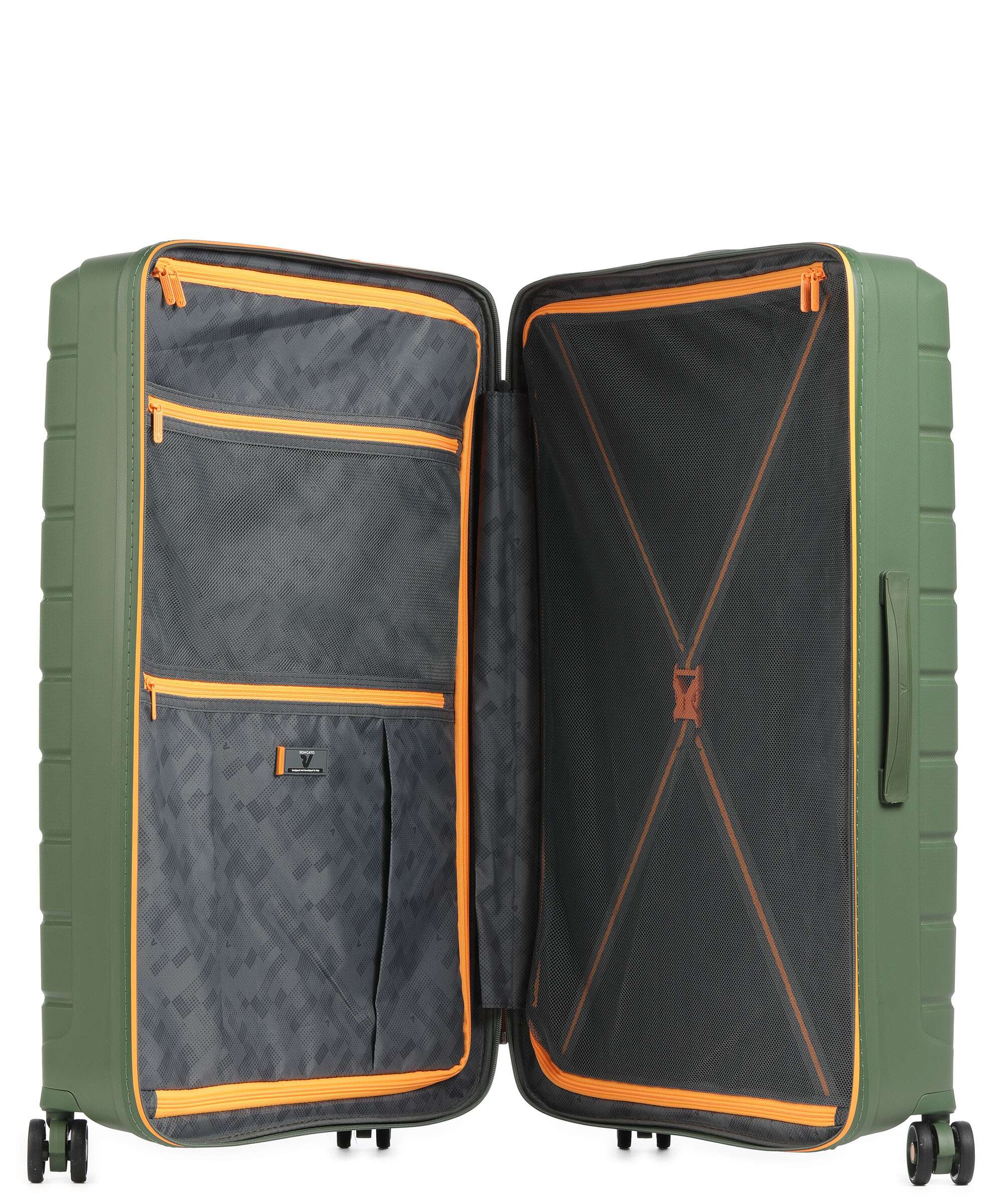 Roncato B-Flying Neon L Spinner (4 wheels) verde militare