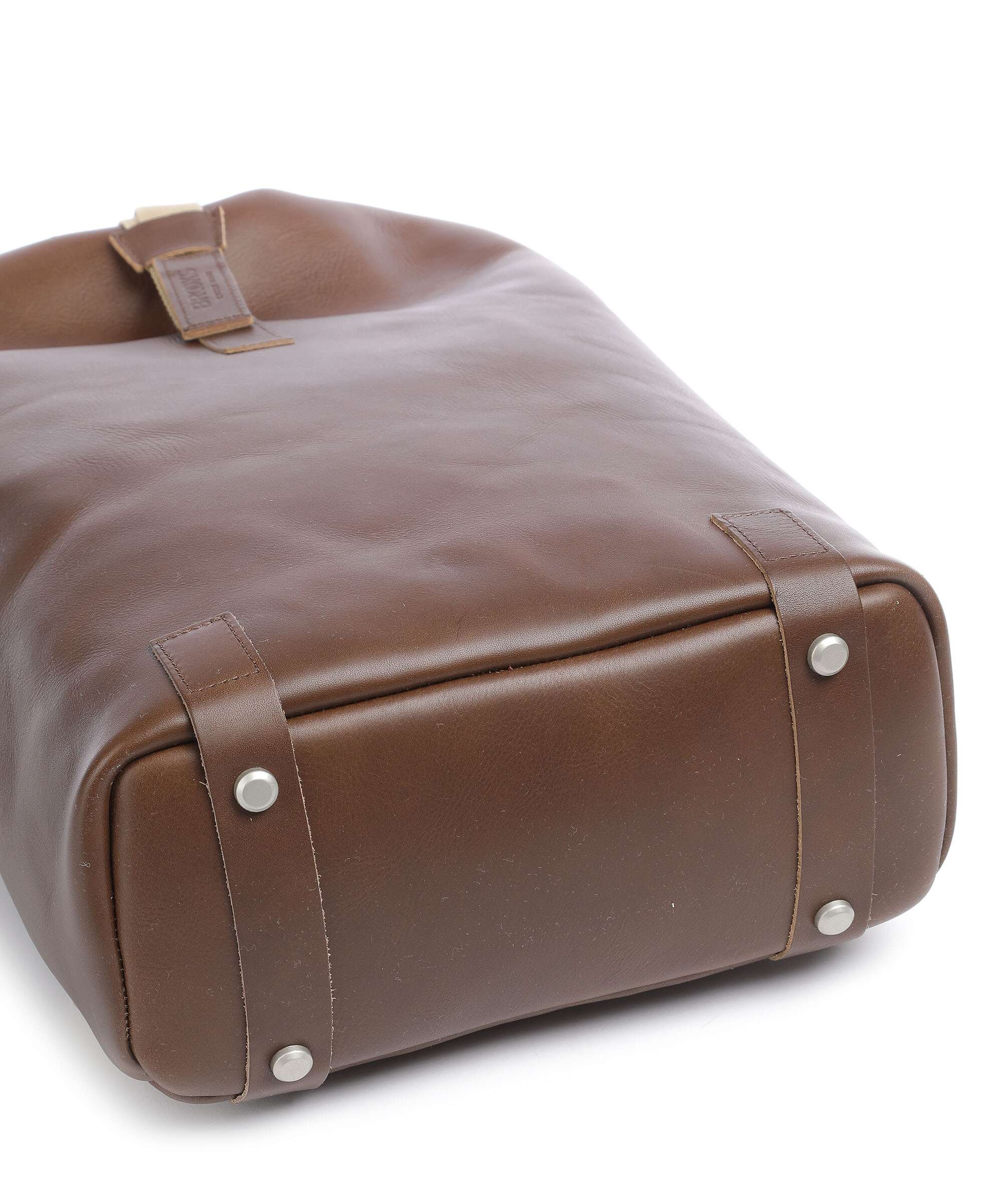 Brooks England Pickwick Leather Small Rolltop backpack dark tan