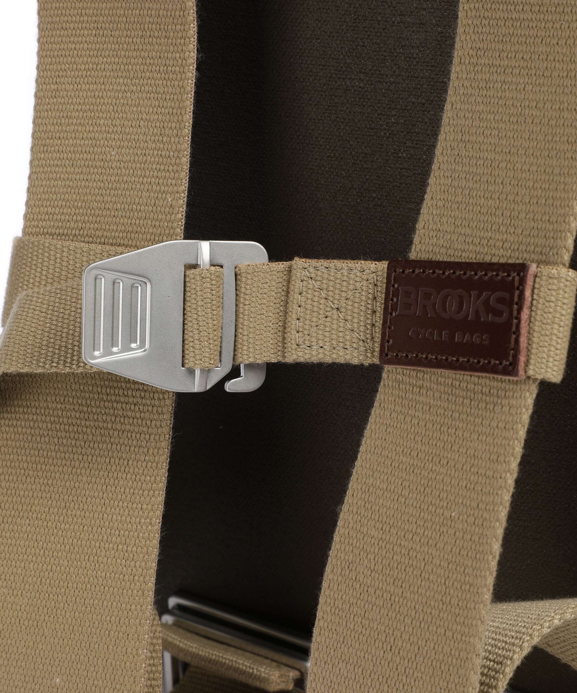 Brooks England Pickwick Patchwork Large Rolltop backpack moss