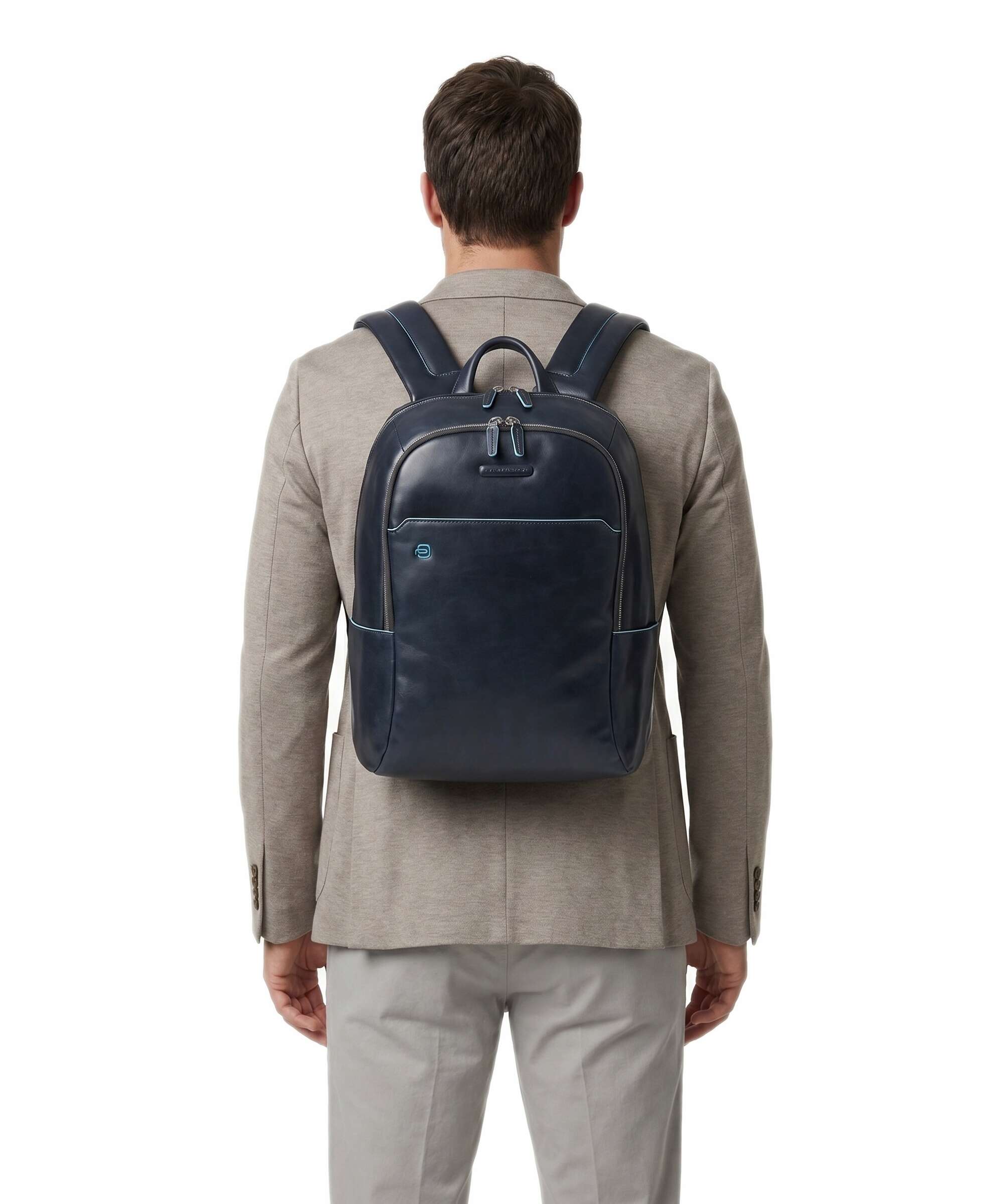 Piquadro Blue Square Laptop backpack blu