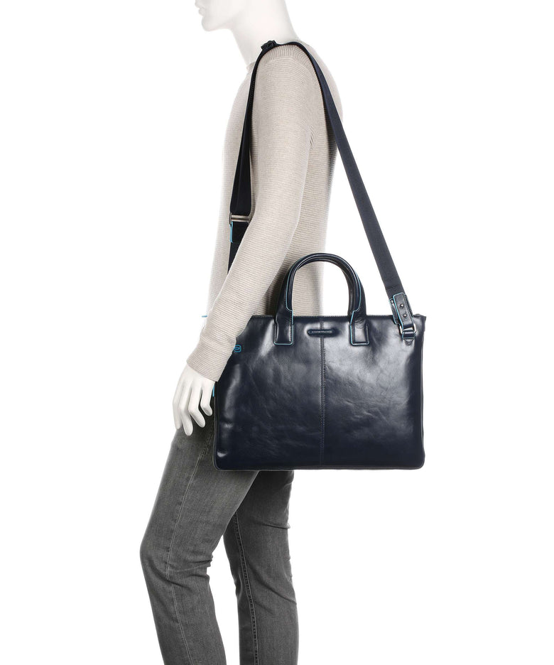 Piquadro Blue Square Briefcase blu
