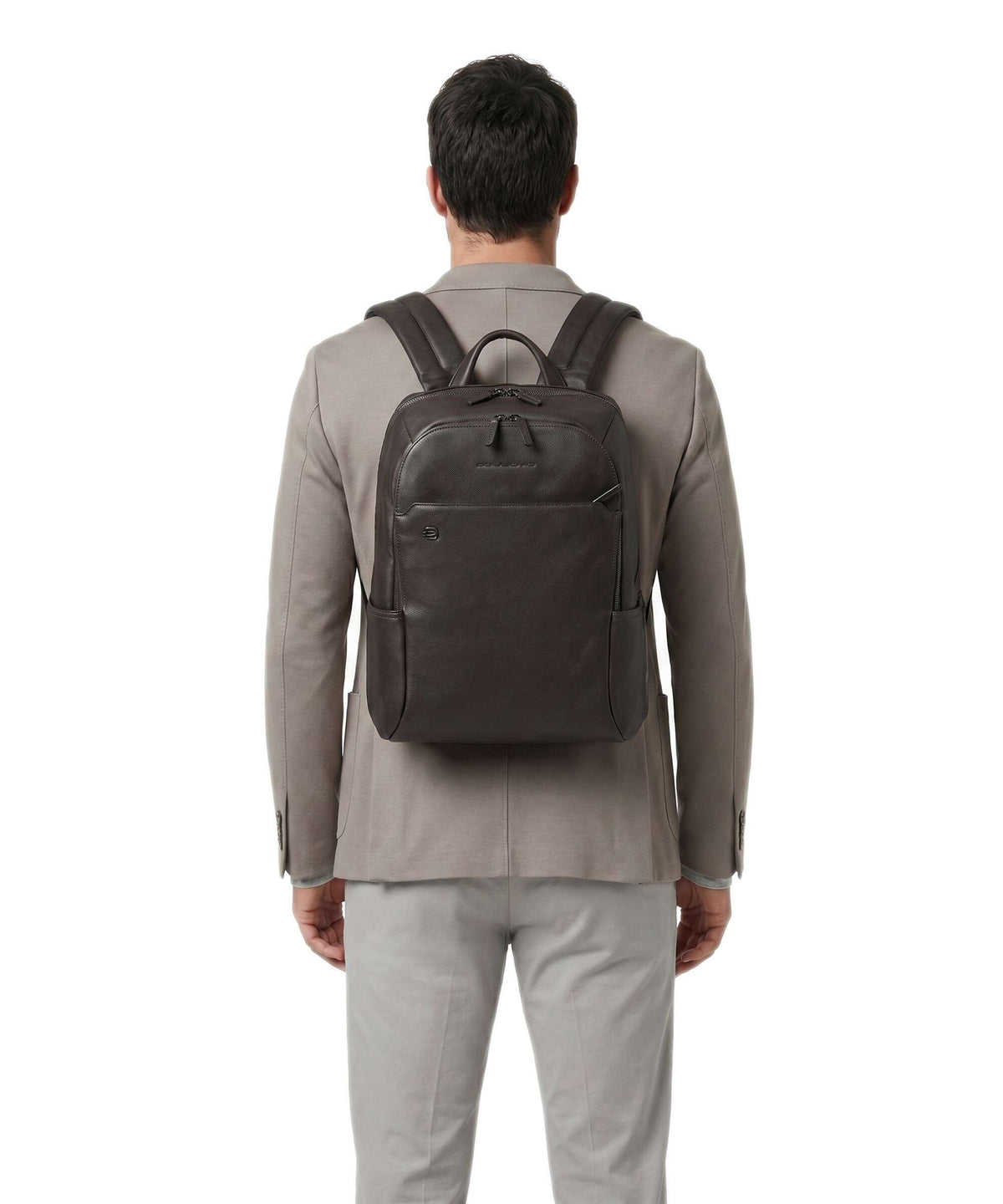 Piquadro Black Square Laptop backpack testa di moro