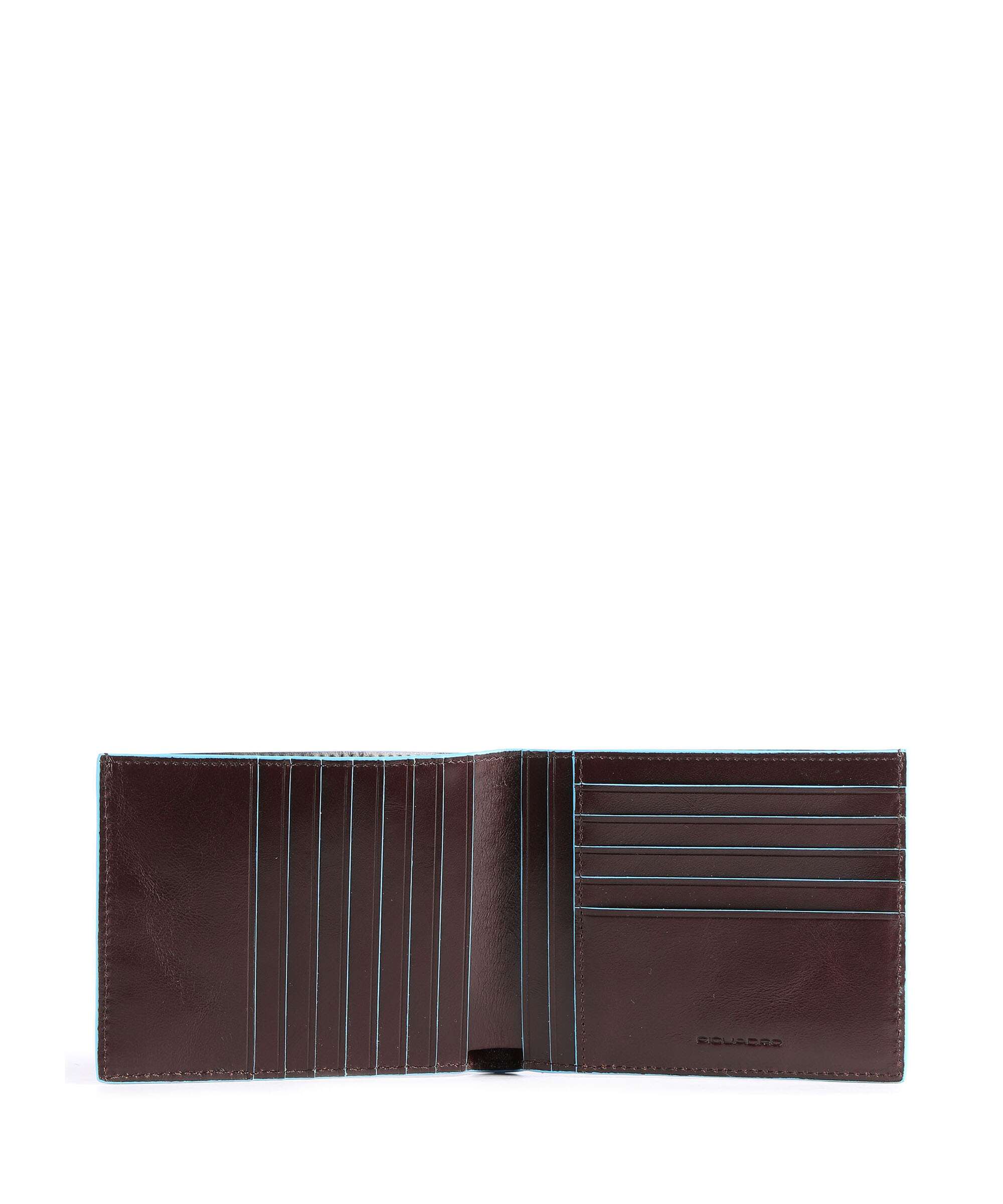 Piquadro Blue Square Credit card holder mahogany
