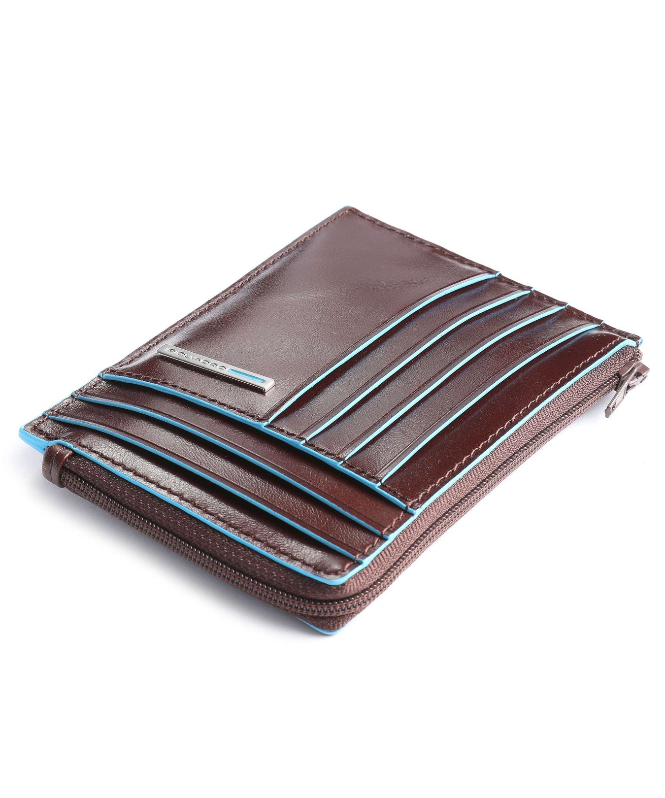 Piquadro Blue Square RFID Credit card holder mahogany