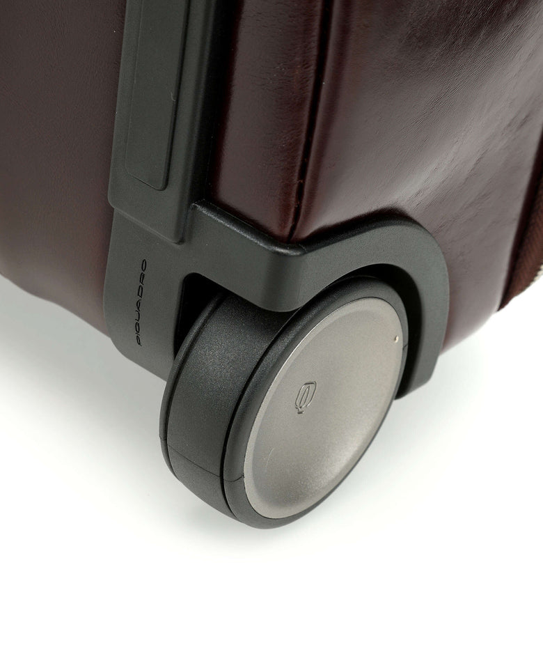 Piquadro Blue Square Rolling briefcase mahogany