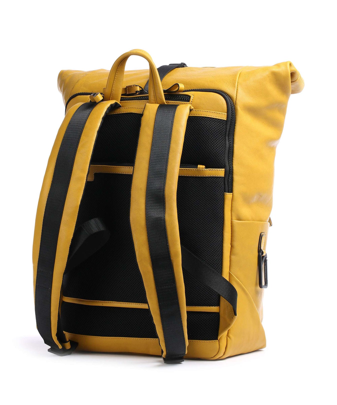 Piquadro Harper RFID Rolltop backpack yellow
