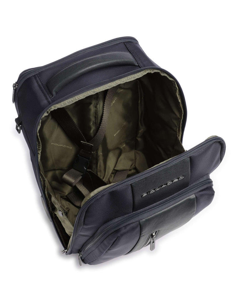 Piquadro Brief Backpack with wheels blue