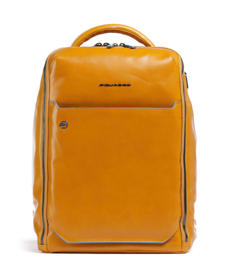 Piquadro Blue Square Backpack giallo zafferano