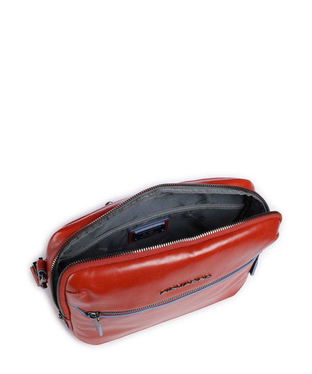 Piquadro Blue Square Crossbody bag tabacco