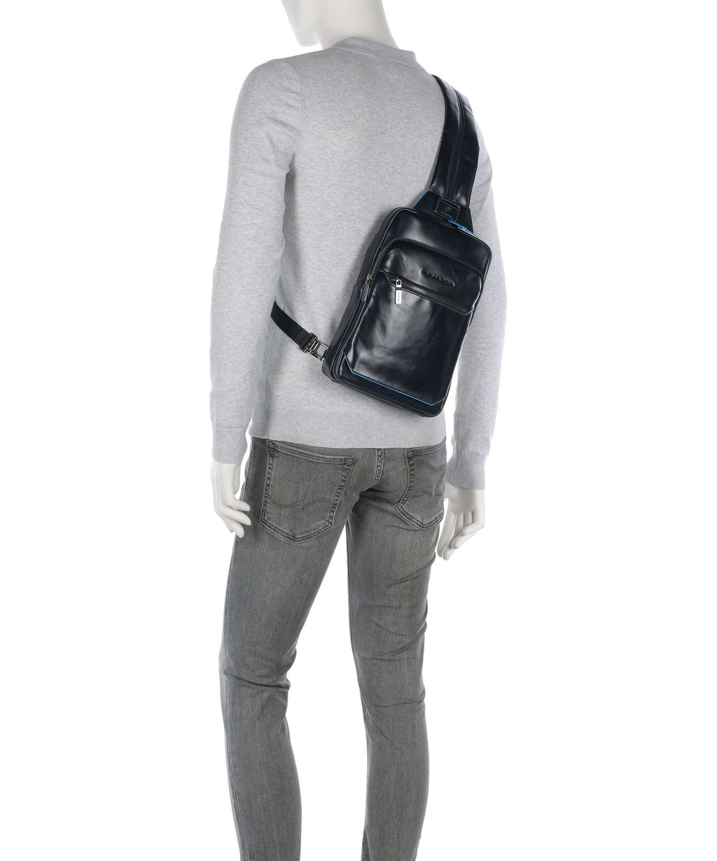 Piquadro Blue Square Sling bag blu notte