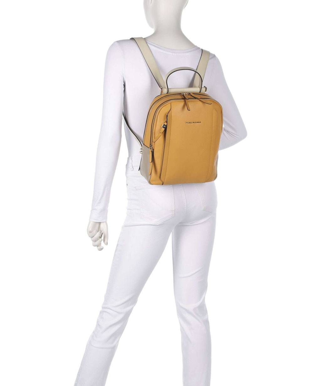 Piquadro Circle Backpack yellow/beige
