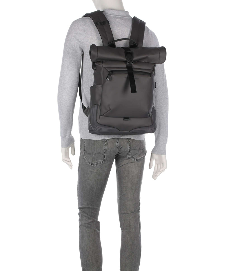 Piquadro Corner 2.0 2.0 Rolltop backpack grigio