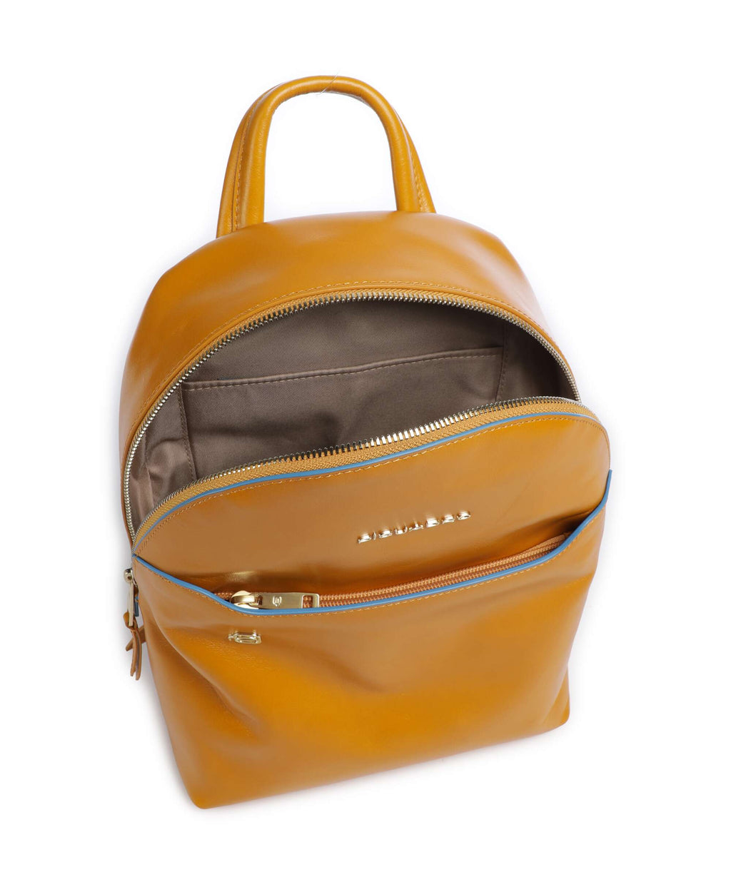 Piquadro Blue Square Backpack mustard