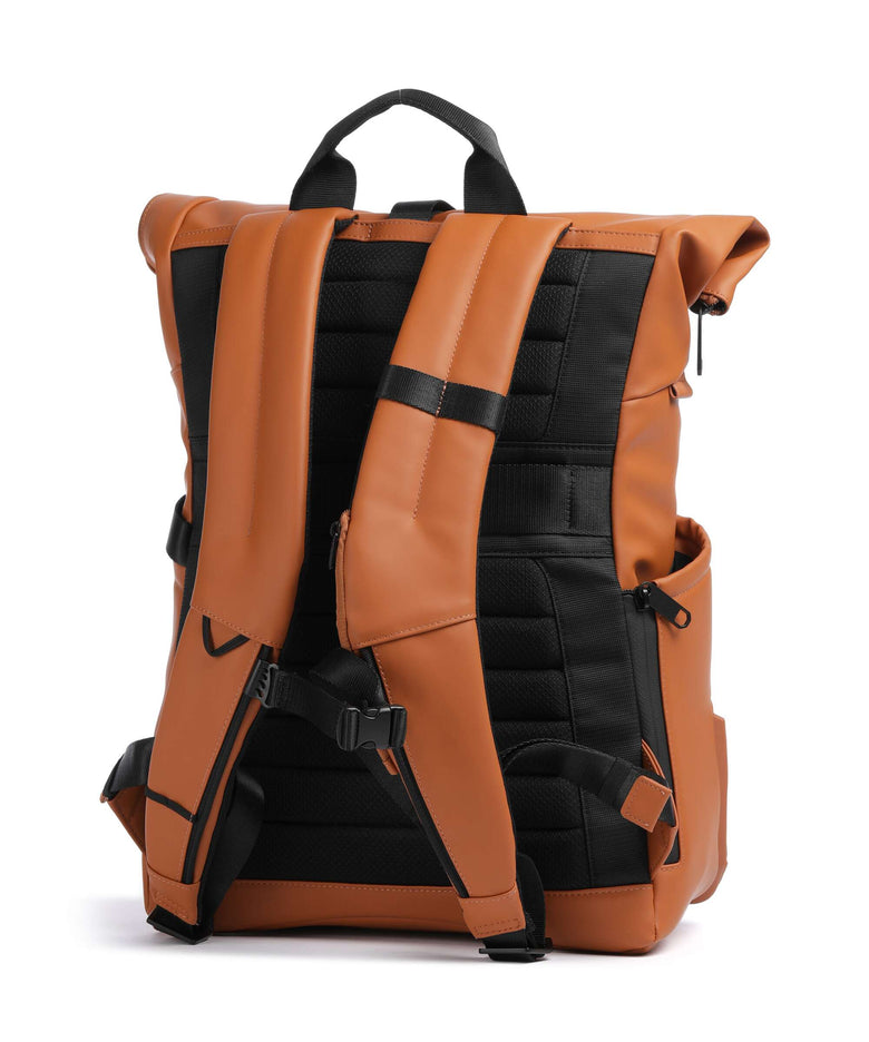 Piquadro Corner Special Rolltop backpack brique