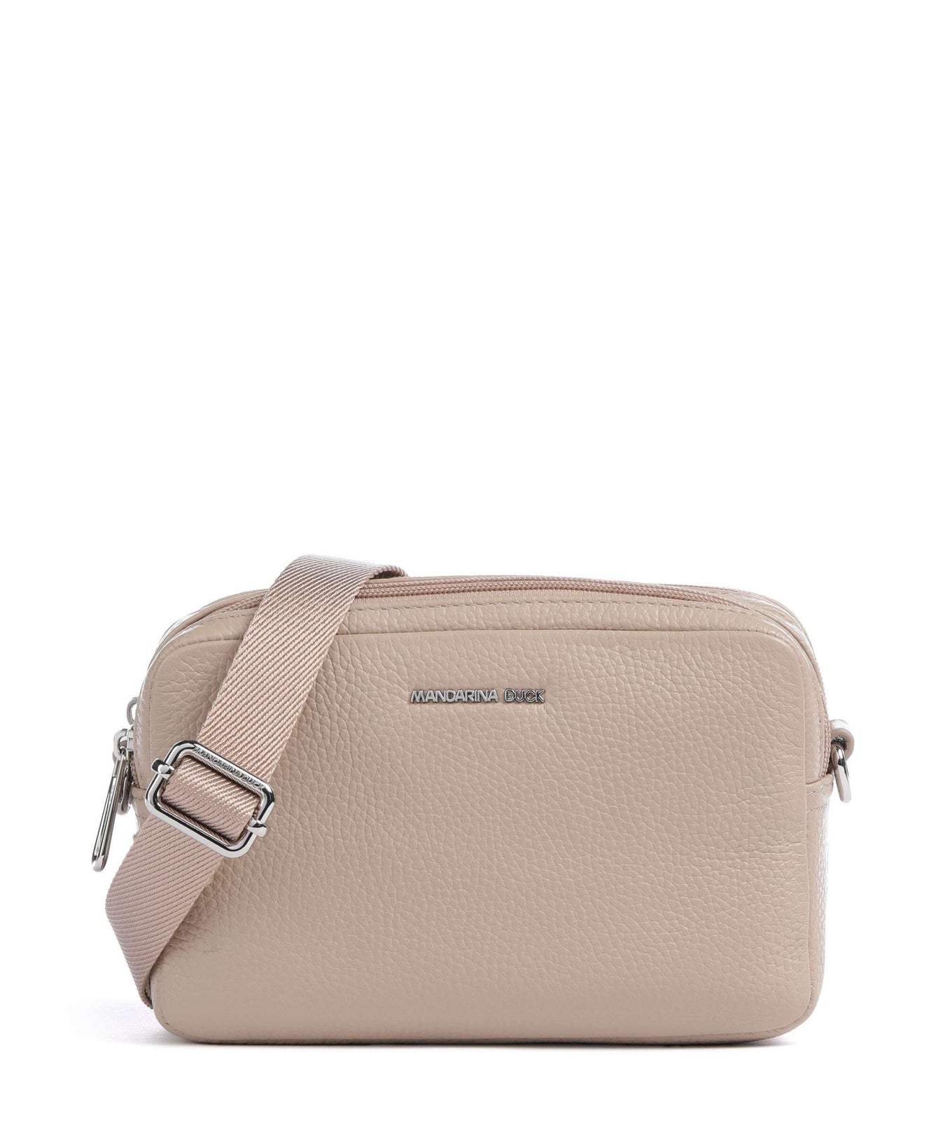 Mandarina Duck Mellow Leather Crossbody bag warm taupe